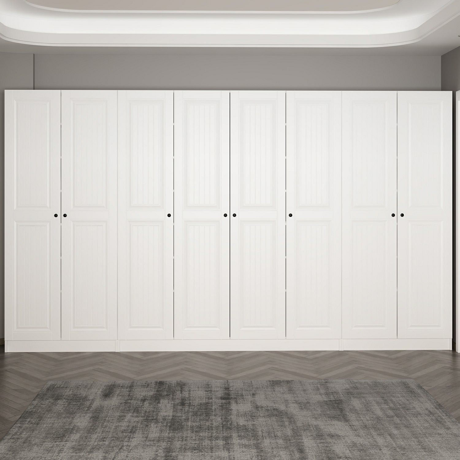 Cuier hol Hanah Home, PAL melaminat, 360 x 35 x 210 cm, alb, 506MNR3225 — imaginea 4