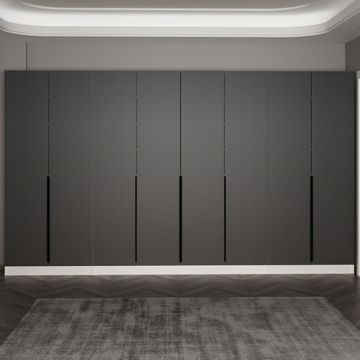 Cuier hol Hanah Home, PAL melaminat, 360 x 35 x 210 cm, antracit, 506MNR3247 — imaginea 6