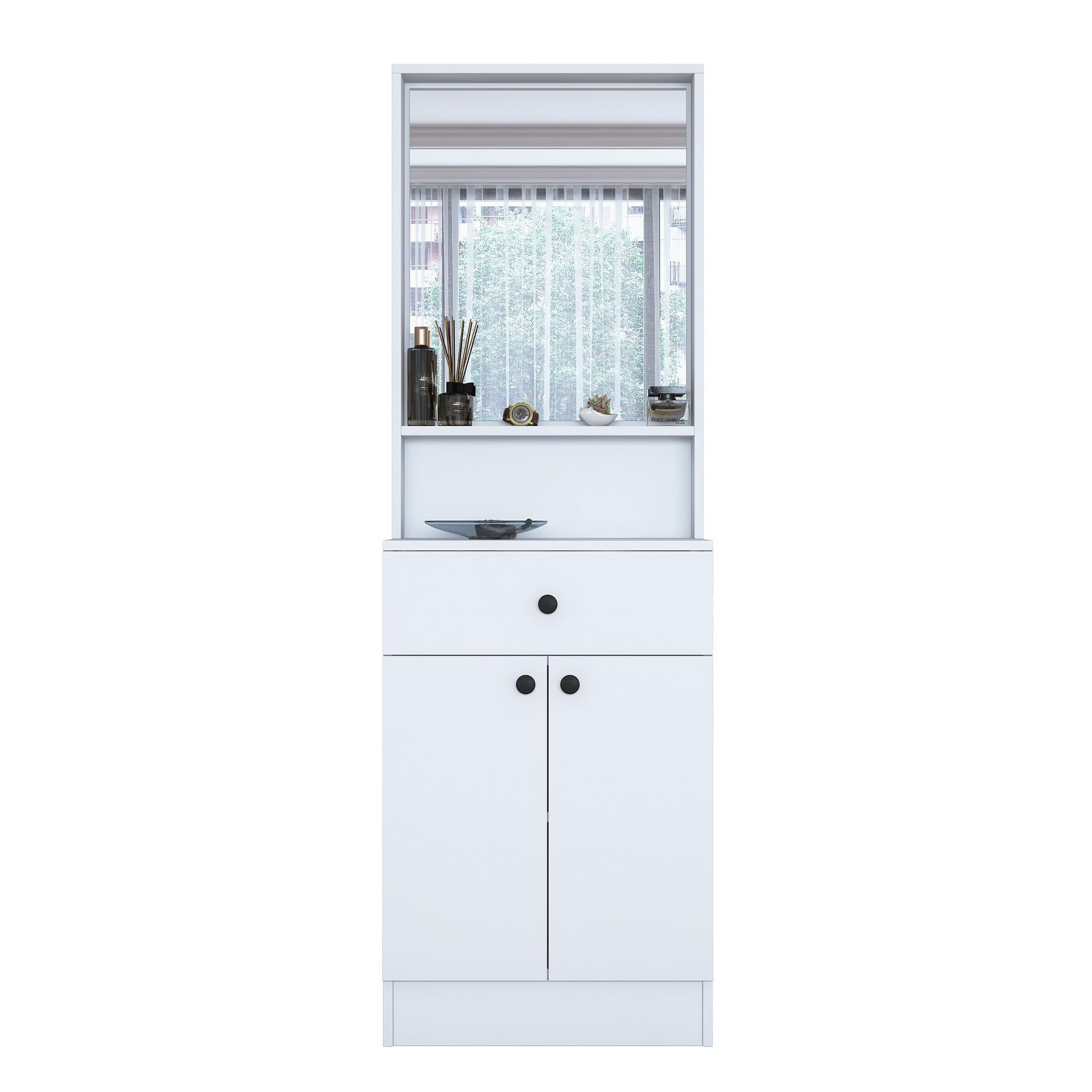 Cuier hol Hanah Home, PAL melaminat, 60 x 35.5 x 182.8 cm, alb, 893RAN1730 — imaginea 8