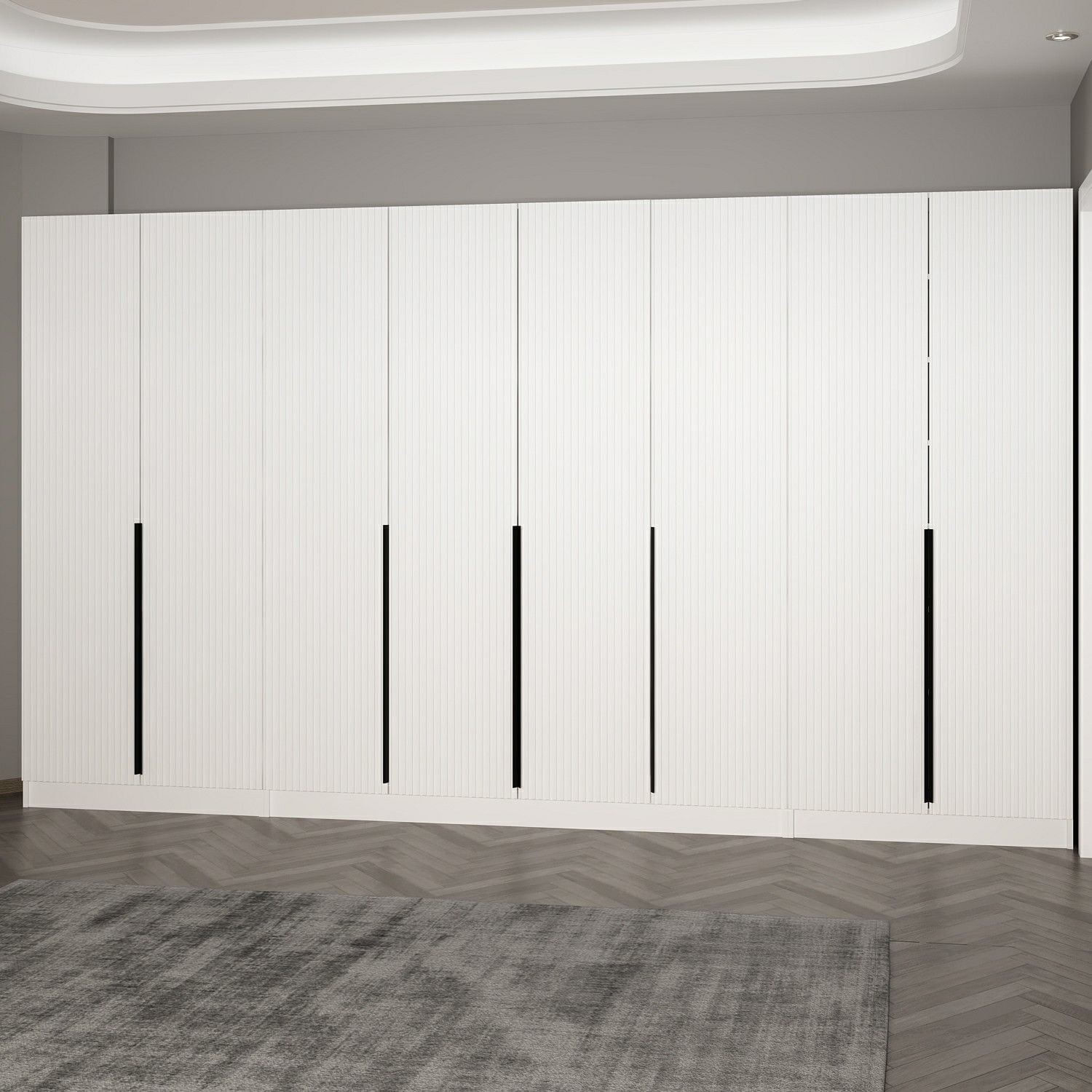 Cuier hol Hanah Home, PAL melaminat, 360 x 35 x 210 cm, alb, 506MNR3236 — imaginea 2