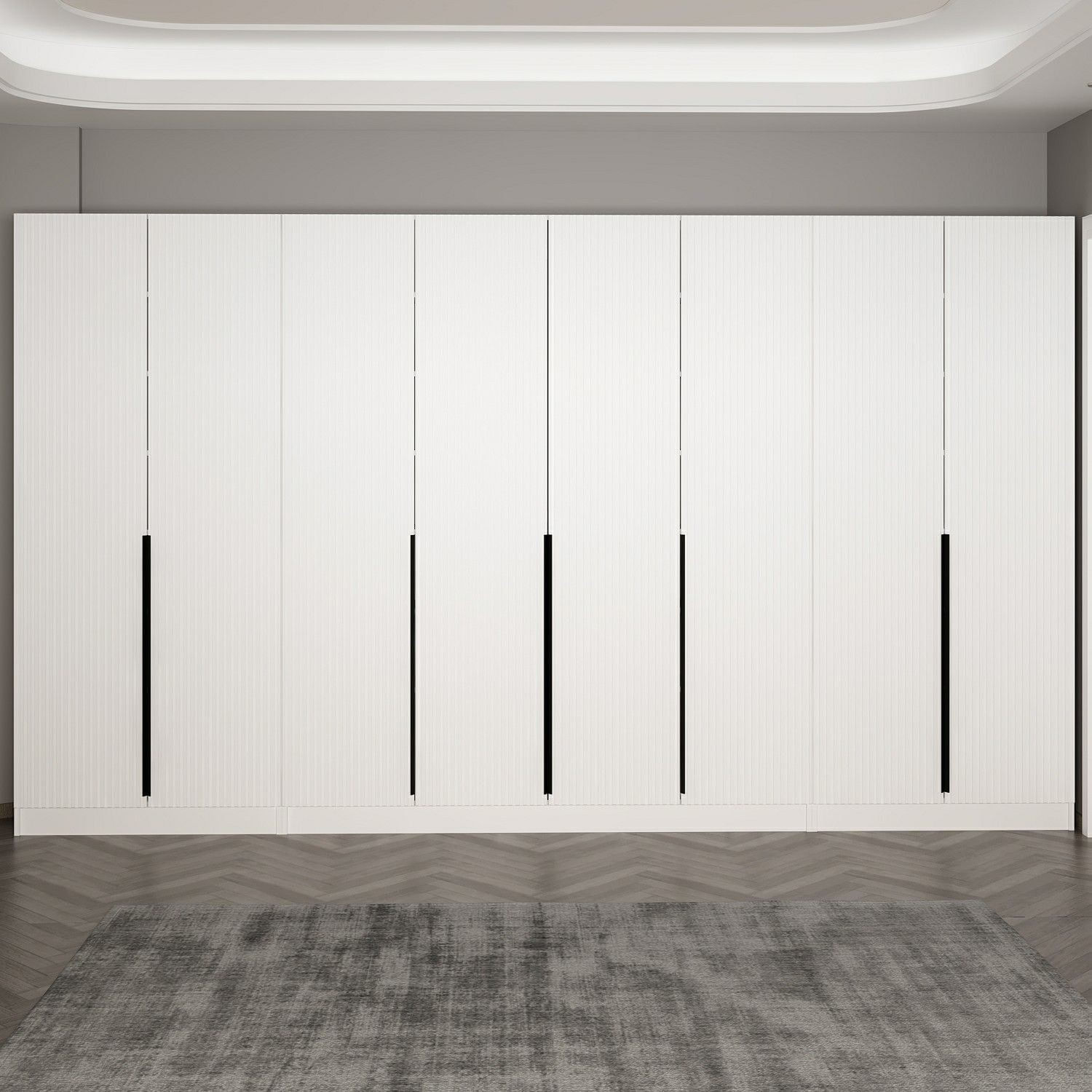Cuier hol Hanah Home, PAL melaminat, 360 x 35 x 210 cm, alb, 506MNR3236 — imaginea 3