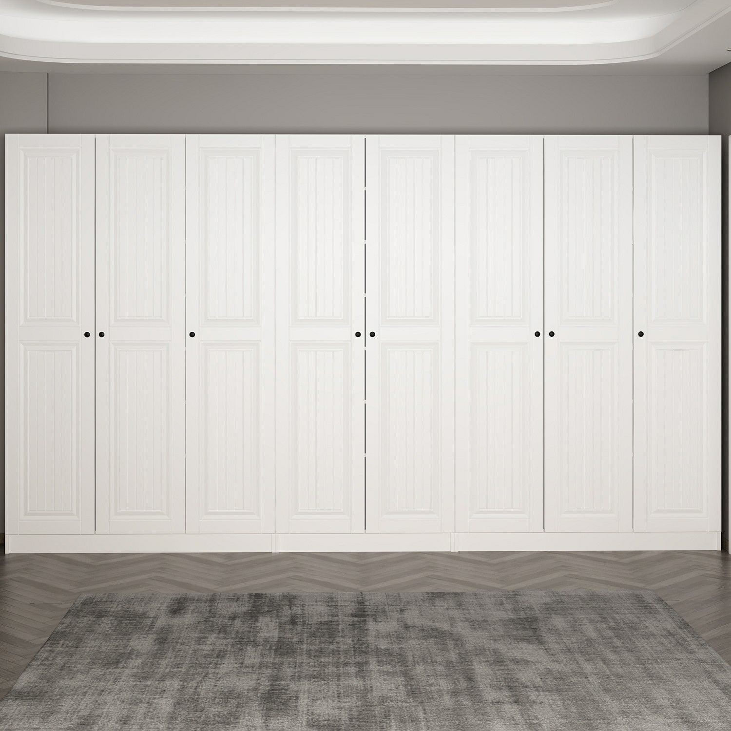 Cuier hol Hanah Home, PAL melaminat, 360 x 35 x 210 cm, alb, 506MNR3226 — imaginea 3