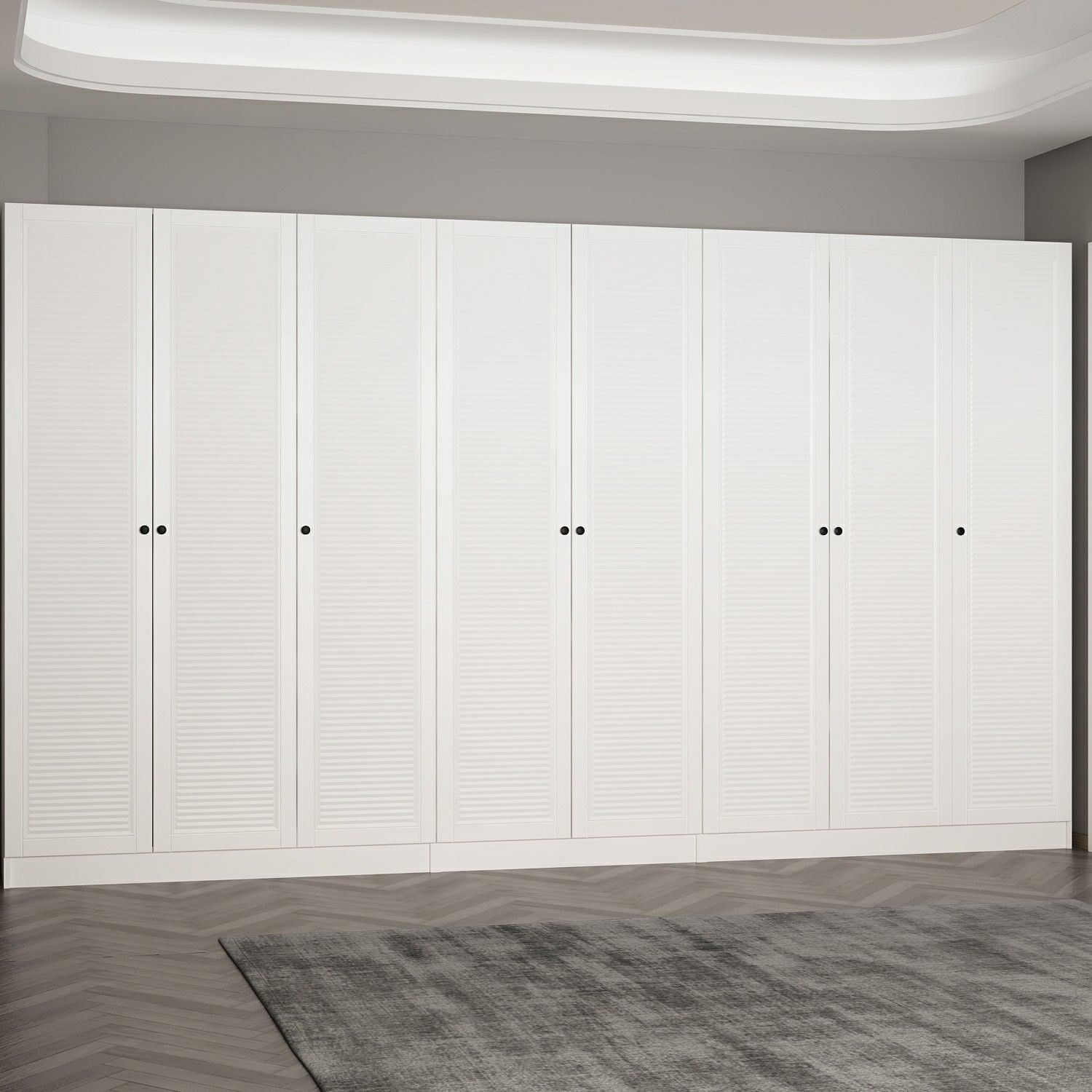 Cuier hol Hanah Home, PAL melaminat, 360 x 35 x 210 cm, alb, 506MNR3326 — imaginea 2
