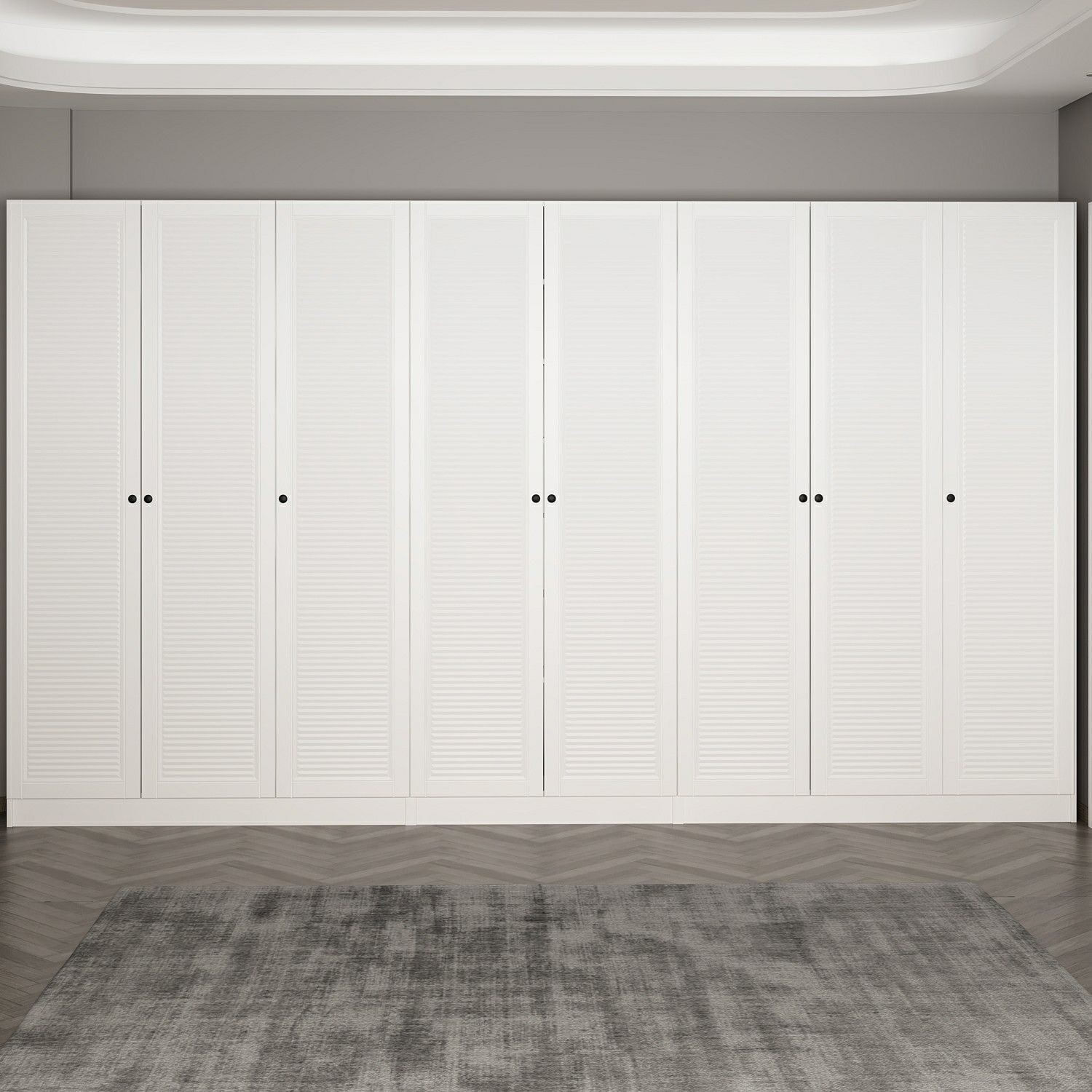 Cuier hol Hanah Home, PAL melaminat, 360 x 35 x 210 cm, alb, 506MNR3326 — imaginea 4