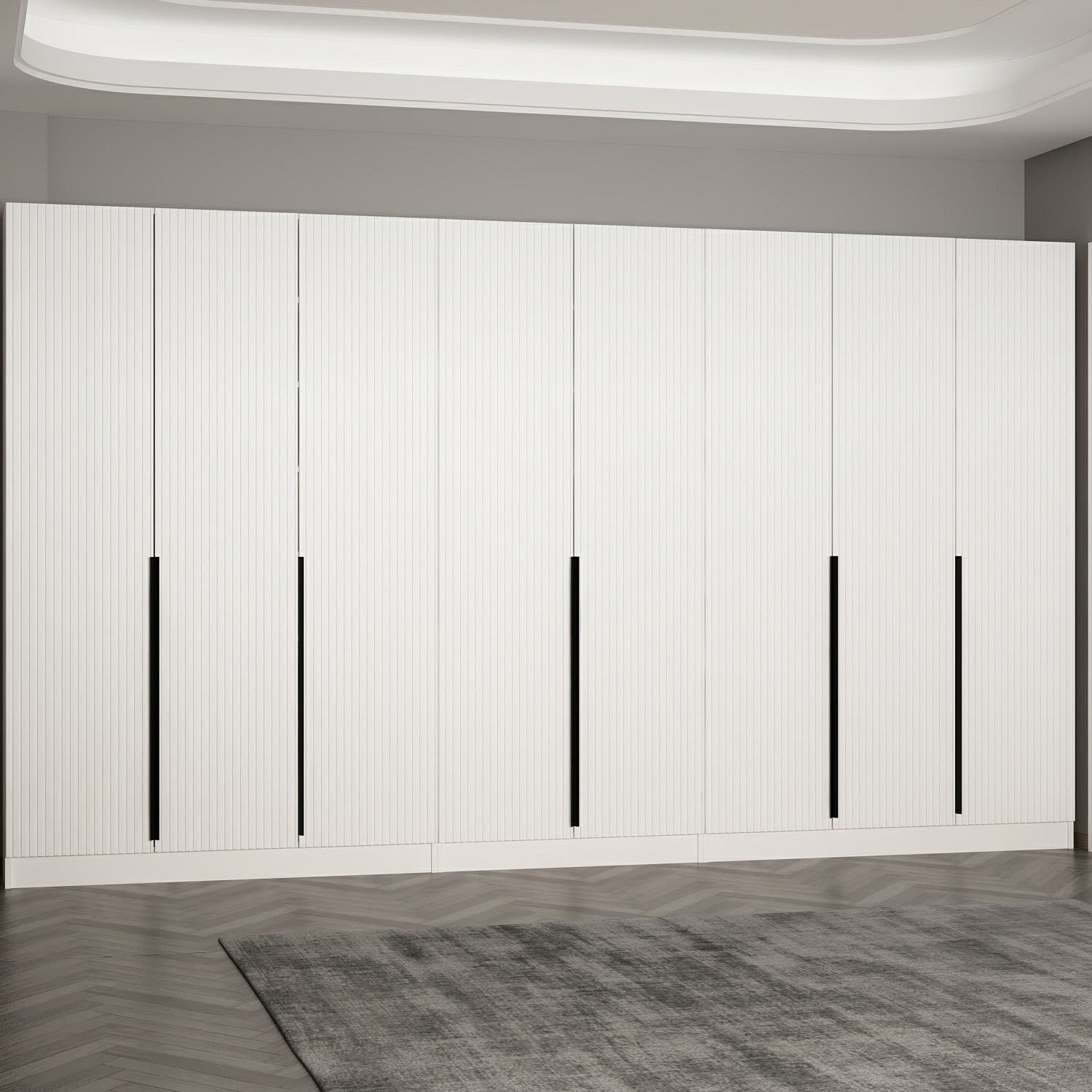 Cuier hol Hanah Home, PAL melaminat, 360 x 35 x 210 cm, alb, 506MNR3237 — imaginea 5
