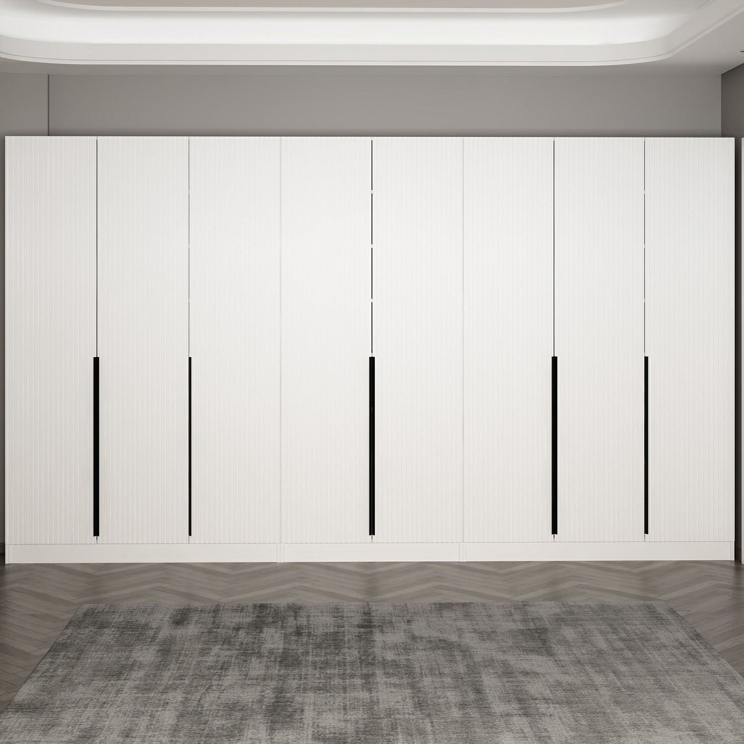 Cuier hol Hanah Home, PAL melaminat, 360 x 35 x 210 cm, alb, 506MNR3237 — imaginea 6