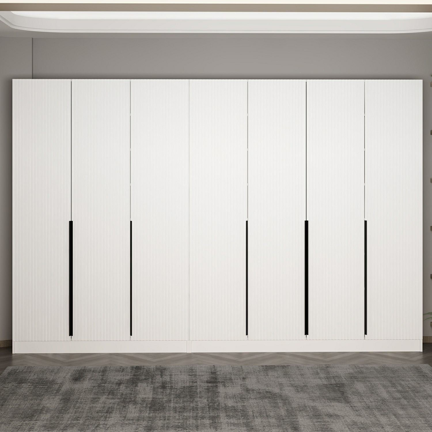 Cuier hol Hanah Home, PAL melaminat, 315 x 35 x 210 cm, alb, 506MNR3235 — imaginea 8