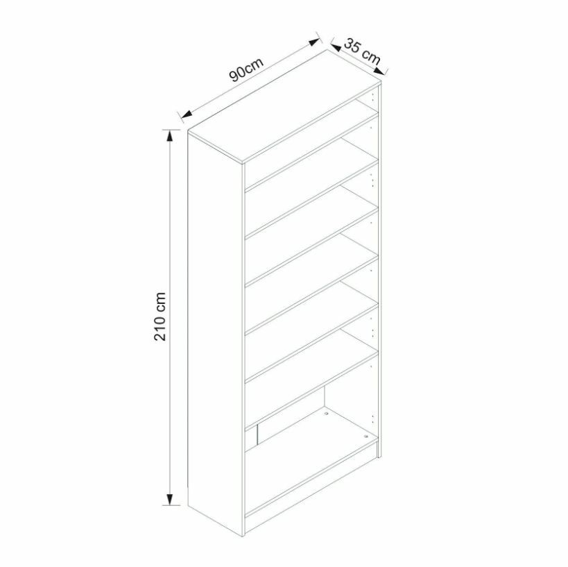 Cuier hol Hanah Home, PAL melaminat, 90 x 35 x 210 cm, nuc, 506MNR3250 — imaginea 8