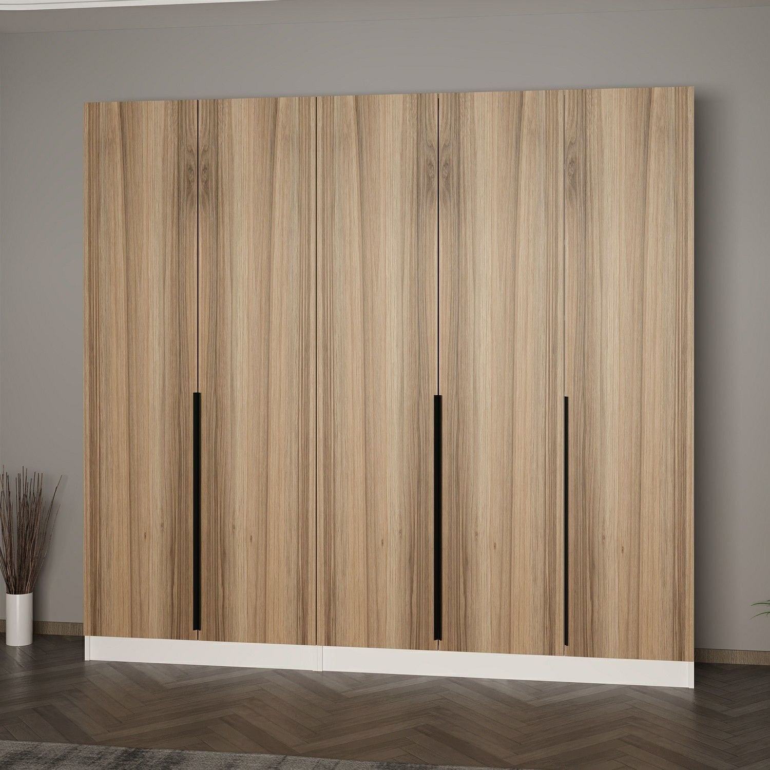 Cuier hol Hanah Home, PAL melaminat, 225 x 35 x 210 cm, nuc, 506MNR3253 — imaginea 4