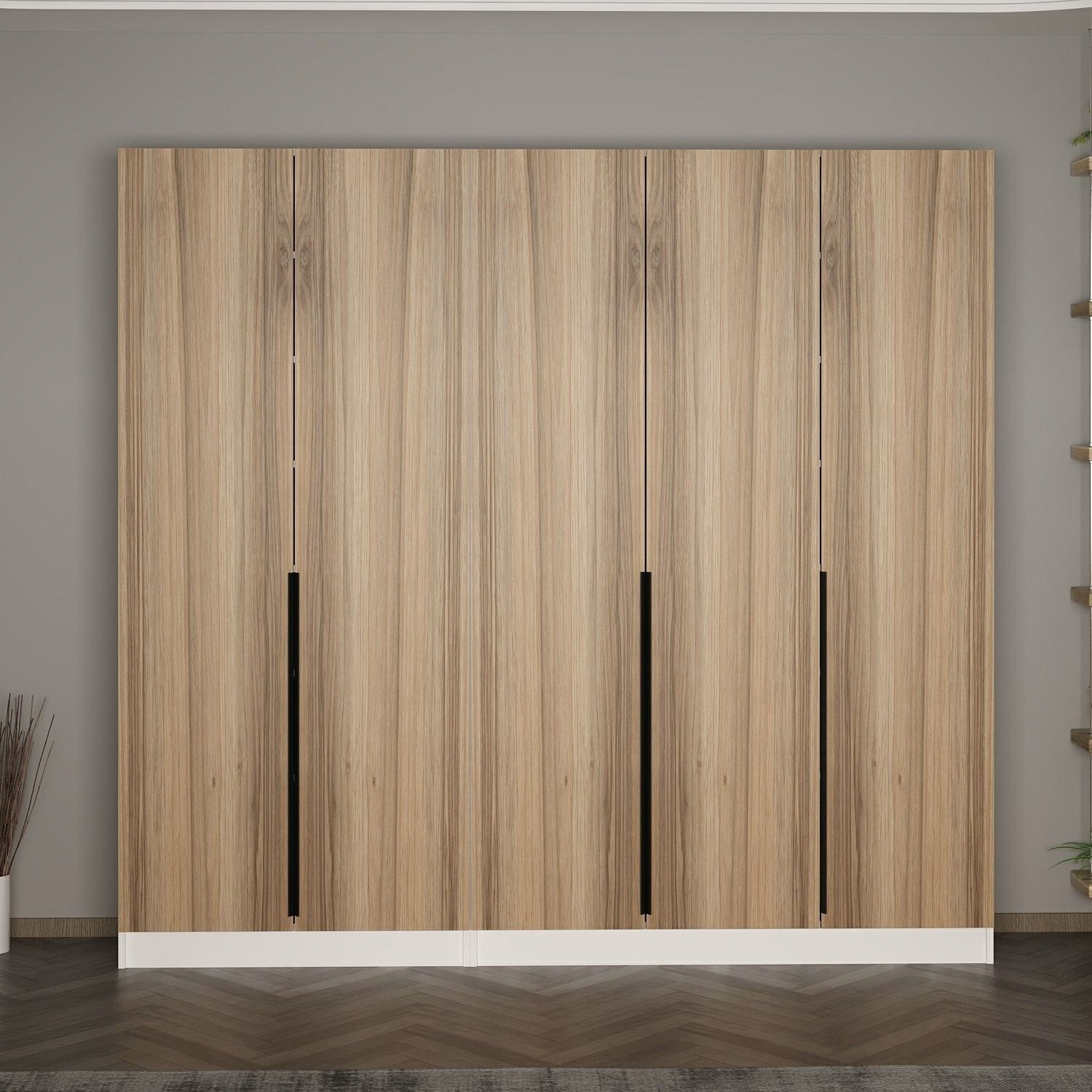Cuier hol Hanah Home, PAL melaminat, 225 x 35 x 210 cm, nuc, 506MNR3253 — imaginea 5