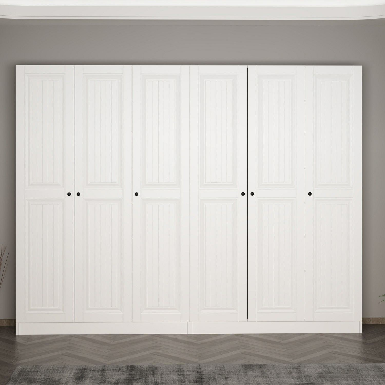 Cuier hol Hanah Home, PAL melaminat, 270 x 35 x 210 cm, alb, 506MNR3222 — imaginea 2
