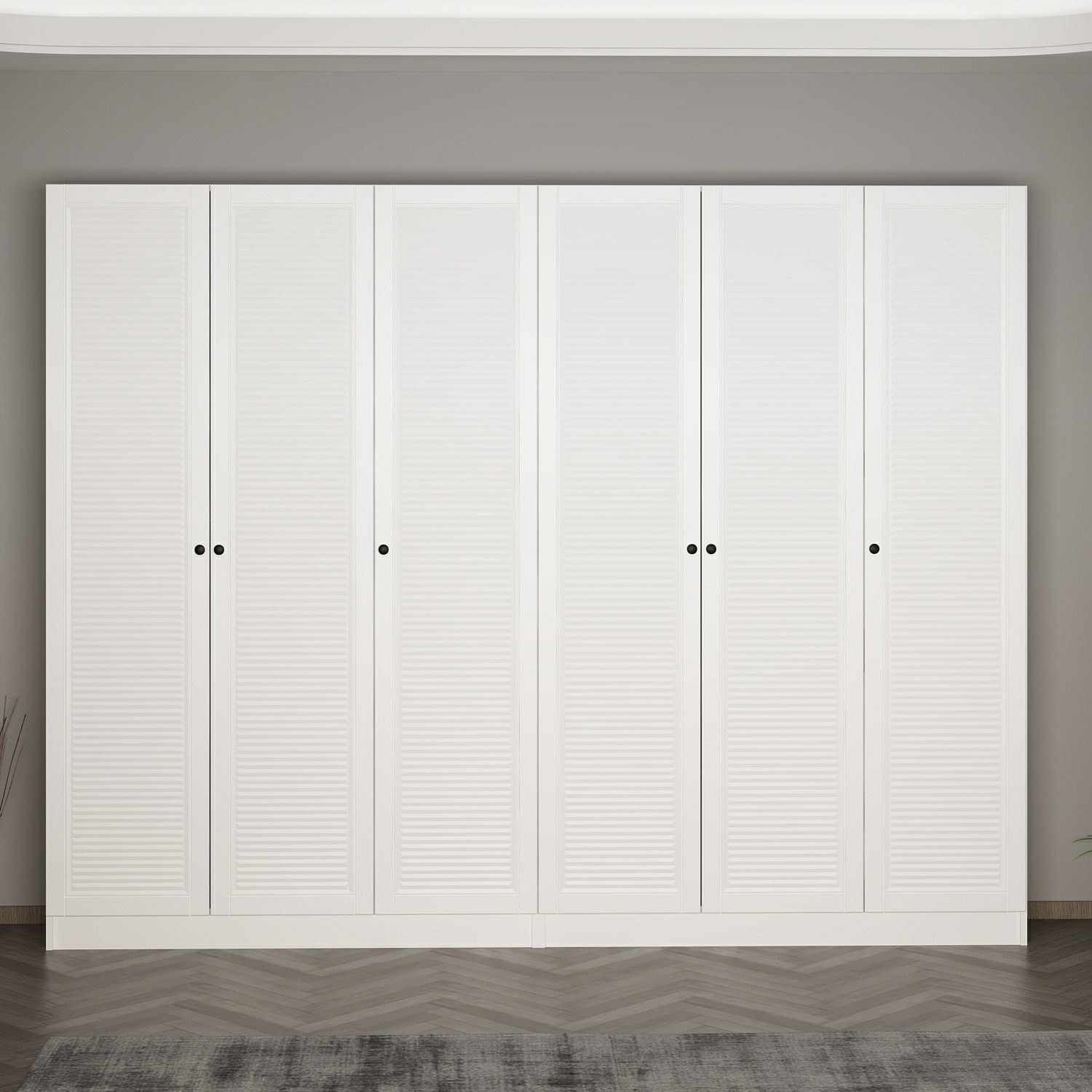 Cuier hol Hanah Home, PAL melaminat, 270 x 35 x 210 cm, alb, 506MNR3322 — imaginea 7