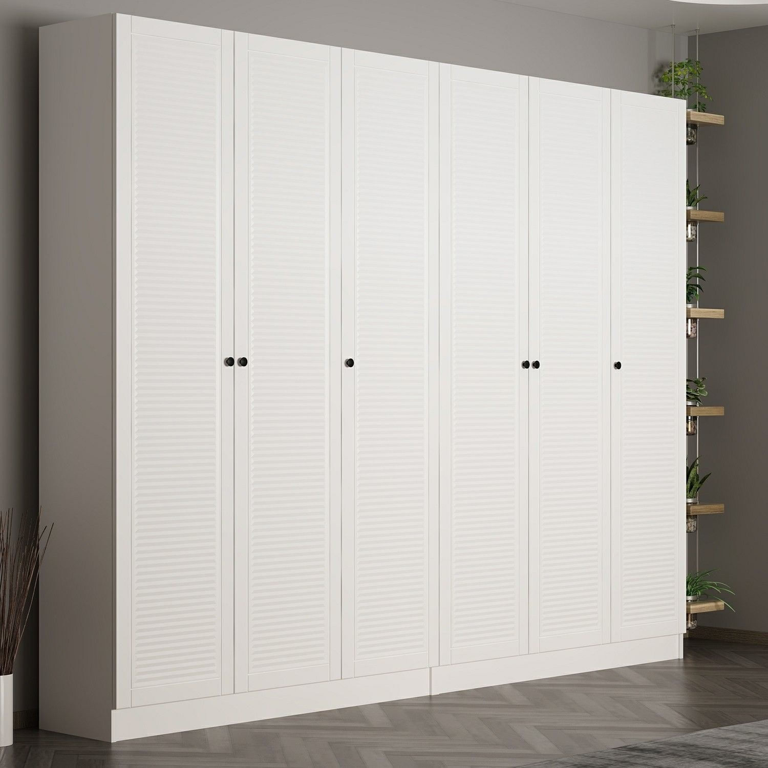 Cuier hol Hanah Home, PAL melaminat, 270 x 35 x 210 cm, alb, 506MNR3322 — imaginea 8