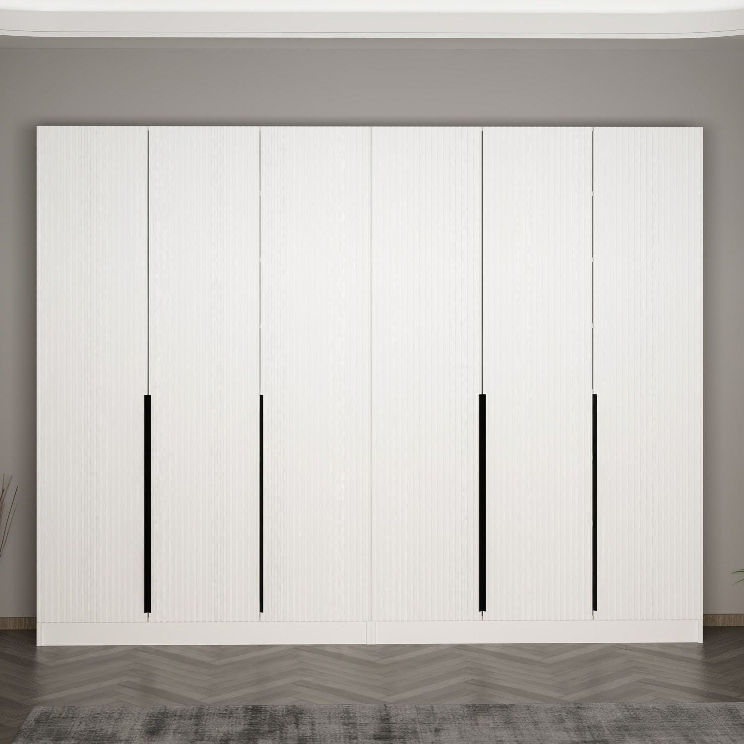 Cuier hol Hanah Home, PAL melaminat, 270 x 35 x 210 cm, alb, 506MNR3233 — imaginea 2