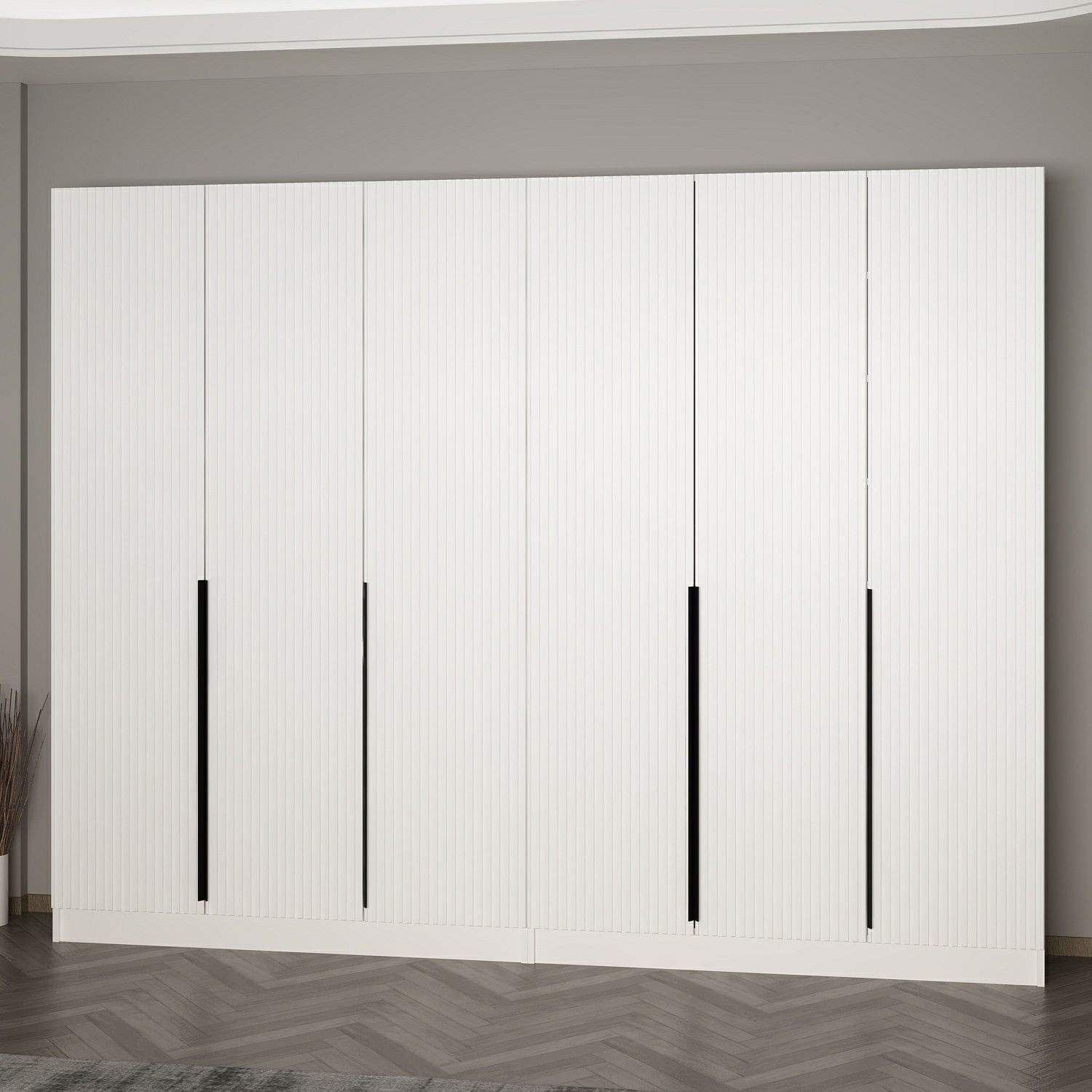 Cuier hol Hanah Home, PAL melaminat, 270 x 35 x 210 cm, alb, 506MNR3233 — imaginea 7