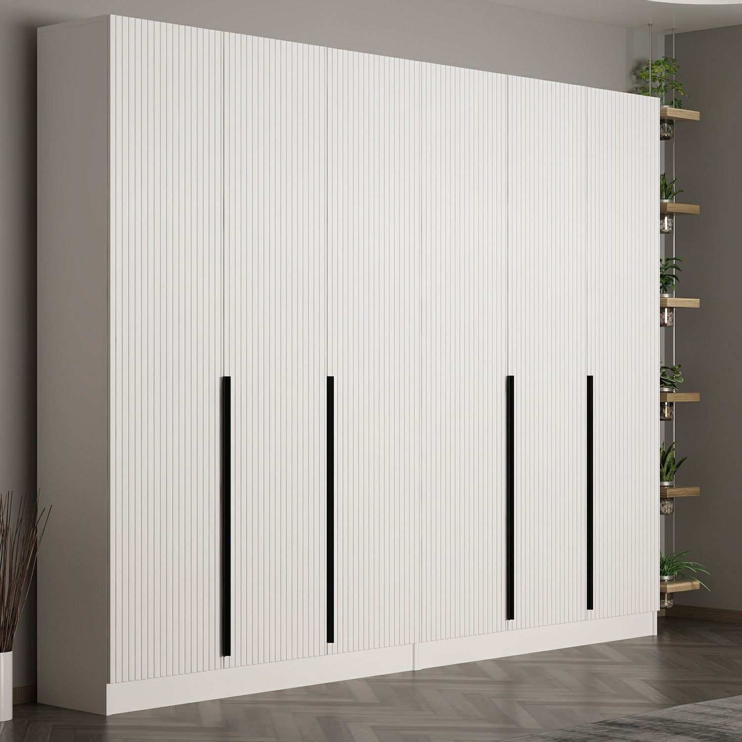 Cuier hol Hanah Home, PAL melaminat, 270 x 35 x 210 cm, alb, 506MNR3233 — imaginea 8