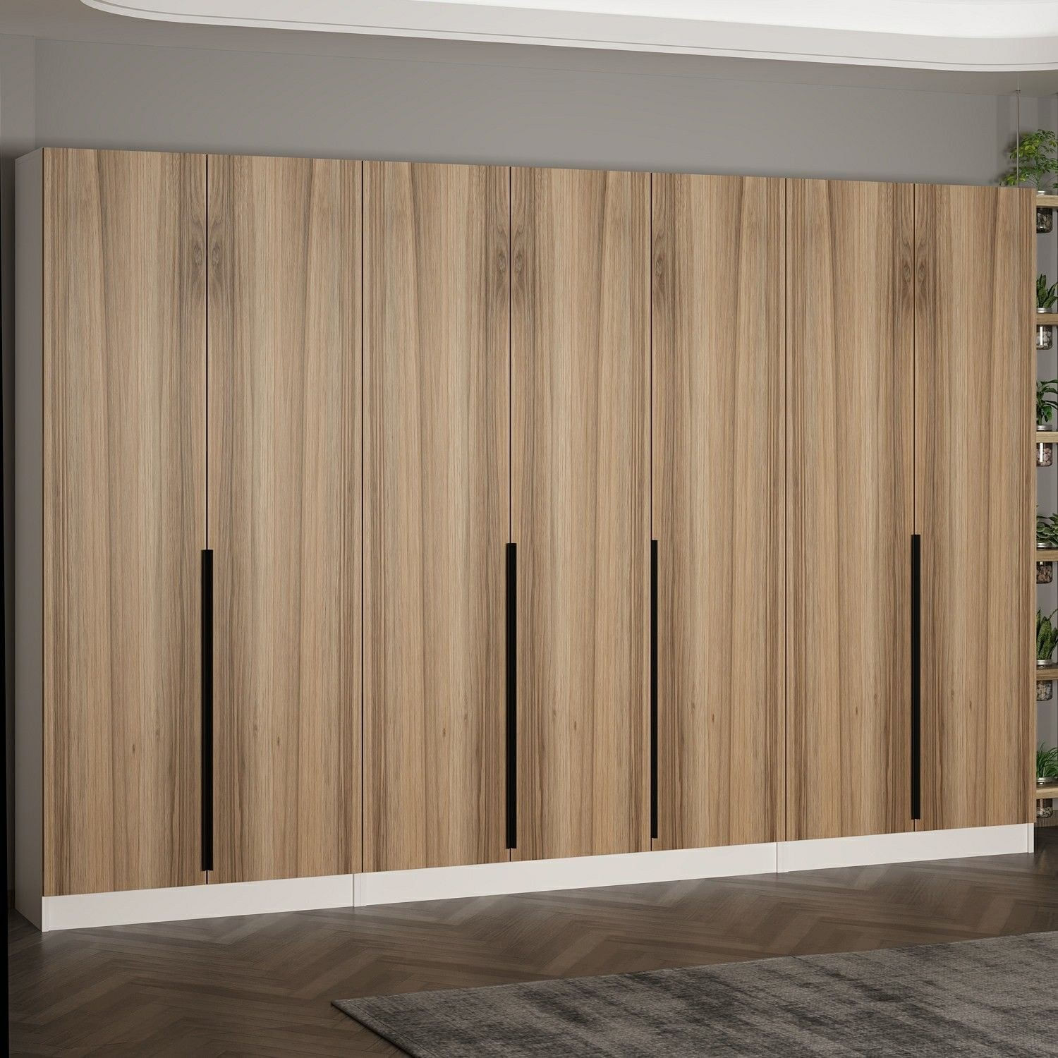 Cuier hol Hanah Home, PAL melaminat, 315 x 35 x 210 cm, nuc, 506MNR3256 — imaginea 5