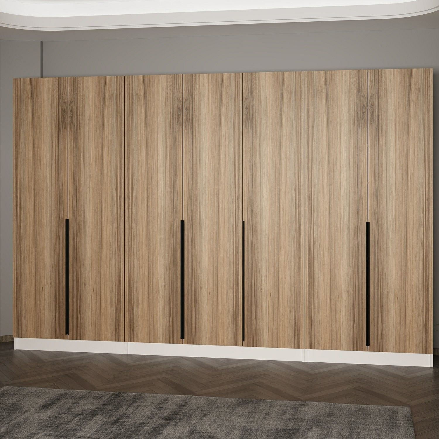 Cuier hol Hanah Home, PAL melaminat, 315 x 35 x 210 cm, nuc, 506MNR3256 — imaginea 6