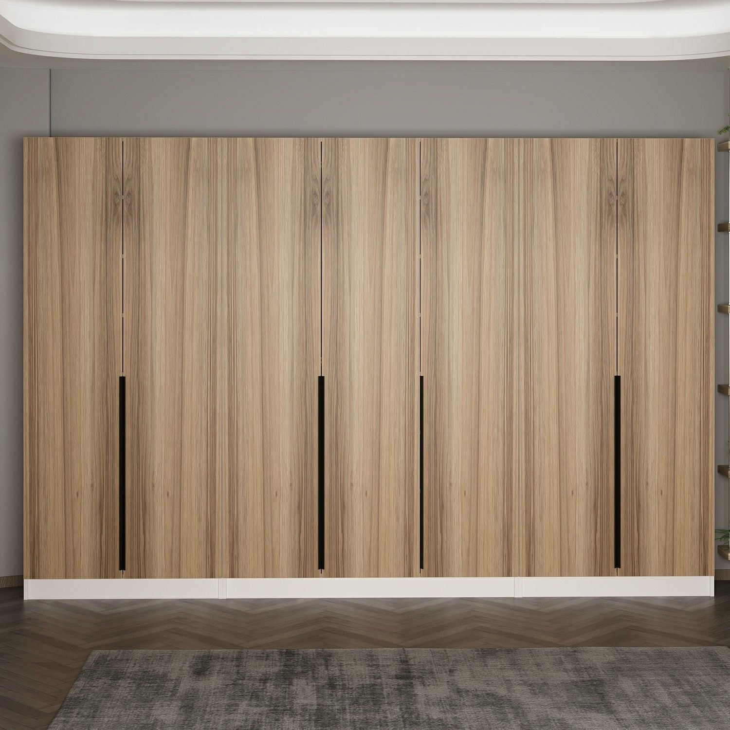 Cuier hol Hanah Home, PAL melaminat, 315 x 35 x 210 cm, nuc, 506MNR3256 — imaginea 7