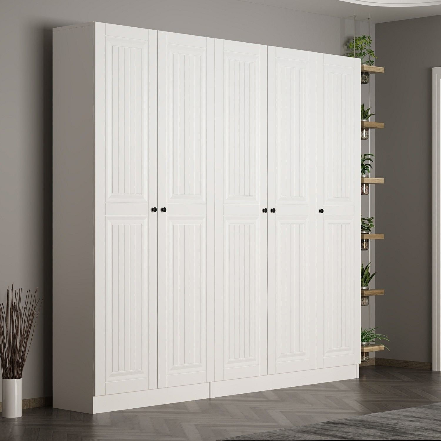 Cuier hol Hanah Home, PAL melaminat, 225 x 35 x 210 cm, alb, 506MNR3220 — imaginea 2
