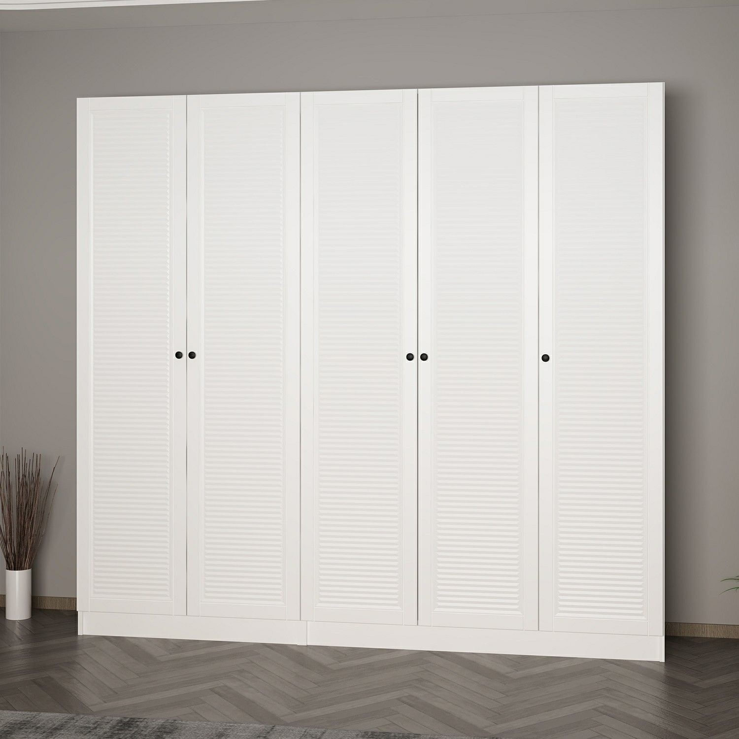 Cuier hol Hanah Home, PAL melaminat, 225 x 35 x 210 cm, alb, 506MNR3320 — imaginea 5