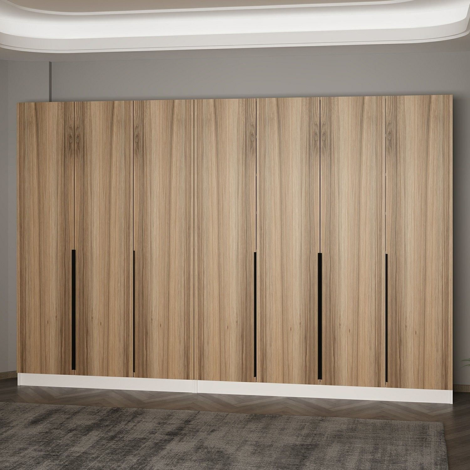 Cuier hol Hanah Home, PAL melaminat, 315 x 35 x 210 cm, nuc, 506MNR3257 — imaginea 4