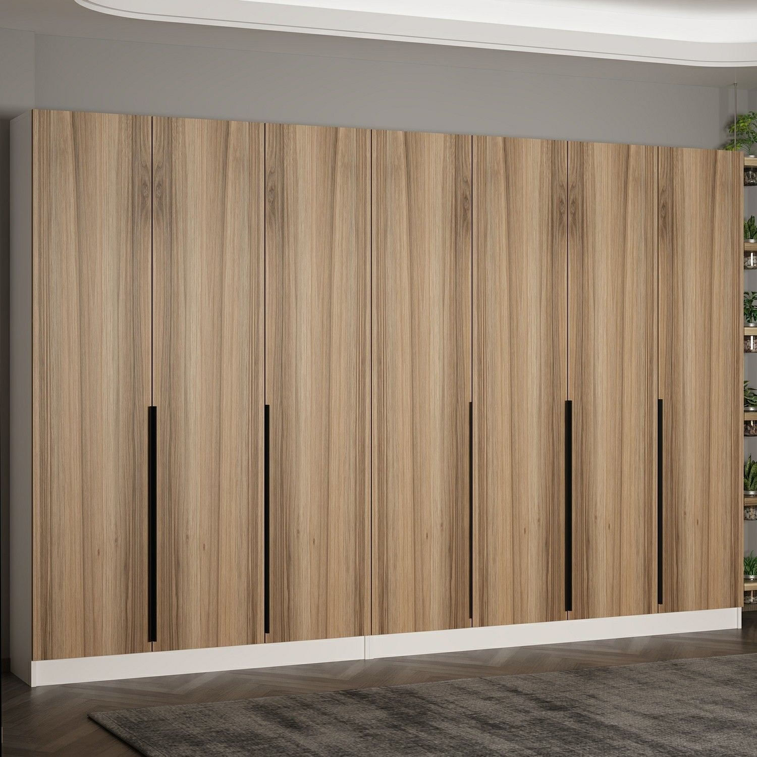 Cuier hol Hanah Home, PAL melaminat, 315 x 35 x 210 cm, nuc, 506MNR3257 — imaginea 5