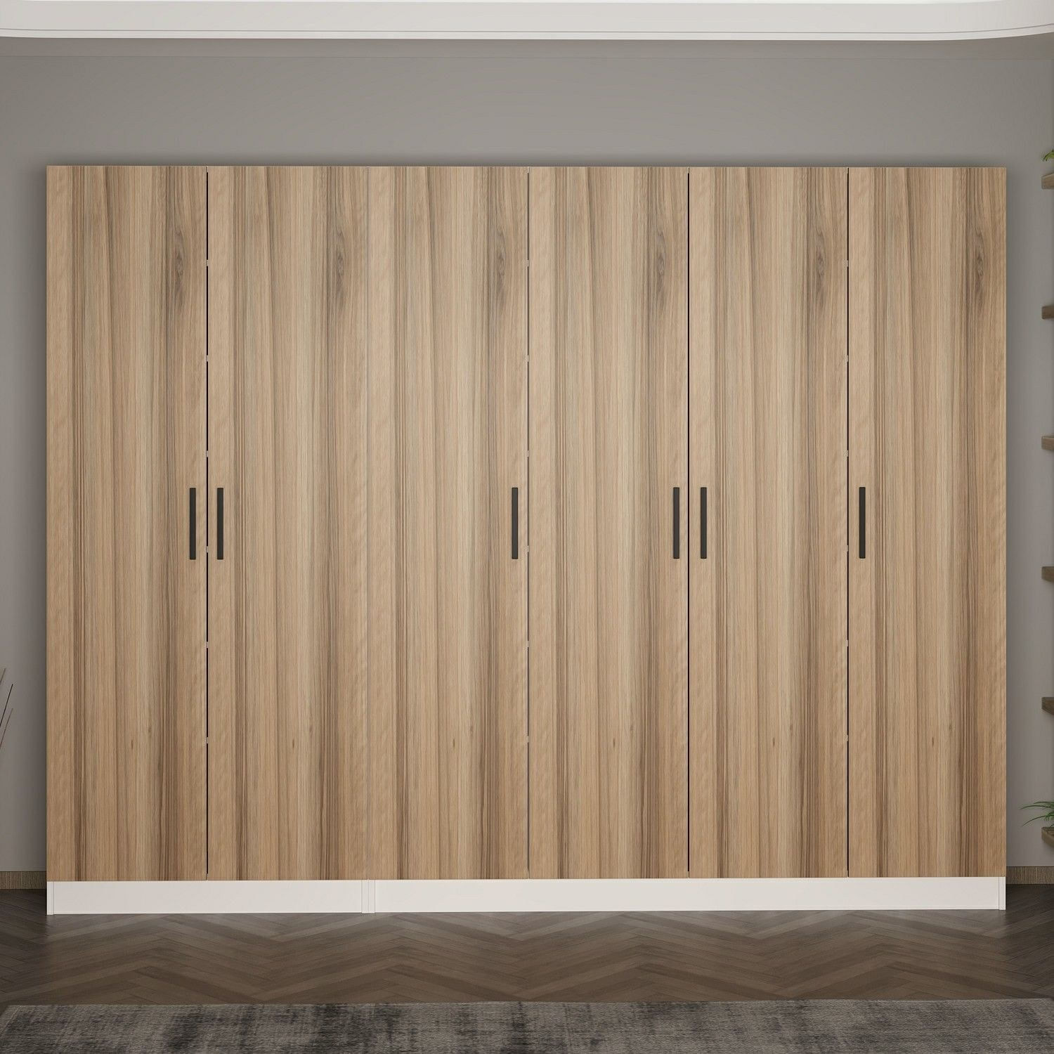 Cuier hol Hanah Home, PAL melaminat, 270 x 35 x 210 cm, nuc, 506MNR3198 — imaginea 2