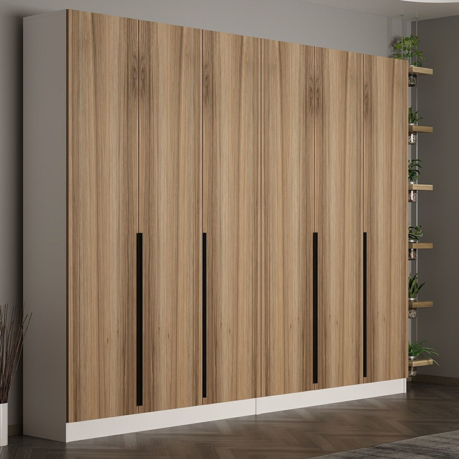 Cuier hol Hanah Home, PAL melaminat, 270 x 35 x 210 cm, nuc, 506MNR3255 — imaginea 7