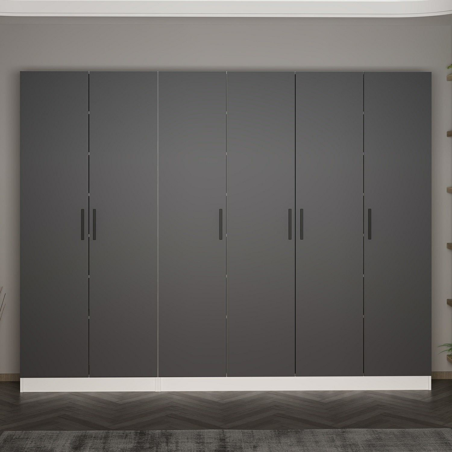 Cuier hol Hanah Home, PAL melaminat, 270 x 35 x 210 cm, antracit, 506MNR3187 — imaginea 2