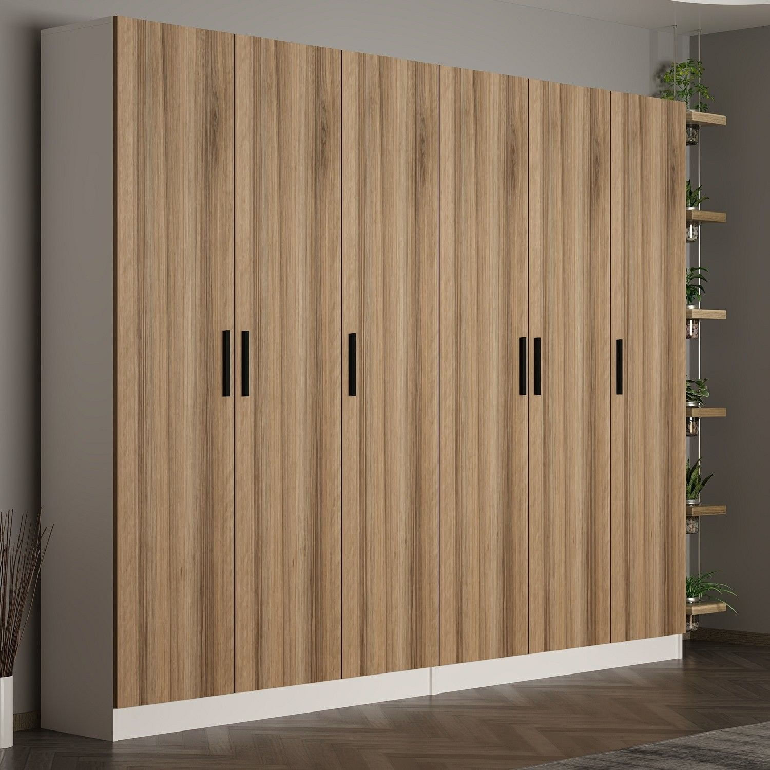 Cuier hol Hanah Home, PAL melaminat, 270 x 35 x 210 cm, nuc, 506MNR3199 — imaginea 3