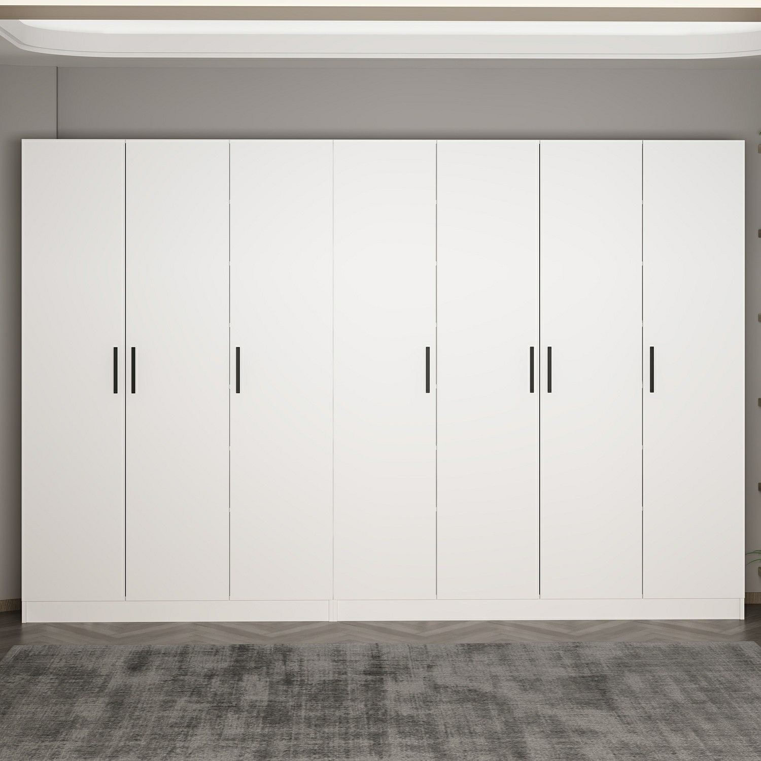 Cuier hol Hanah Home, PAL melaminat, 315 x 35 x 210 cm, alb, 506MNR3179 — imaginea 8