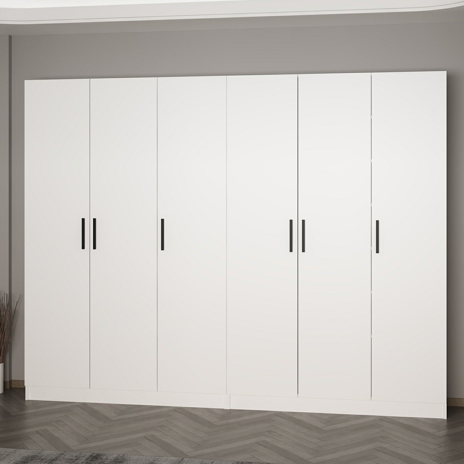 Cuier hol Hanah Home, PAL melaminat, 270 x 35 x 210 cm, alb, 506MNR3177 — imaginea 3