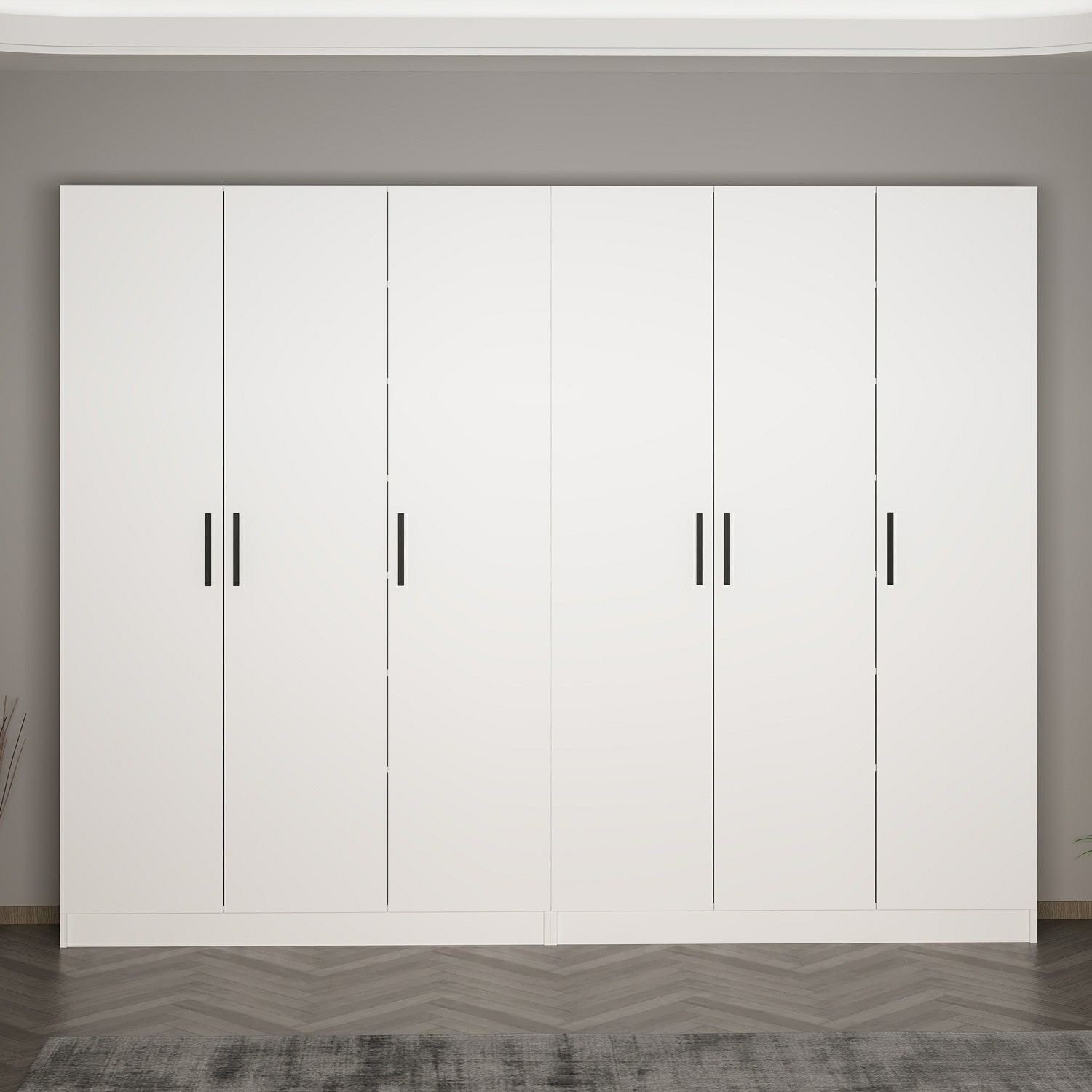 Cuier hol Hanah Home, PAL melaminat, 270 x 35 x 210 cm, alb, 506MNR3177 — imaginea 8