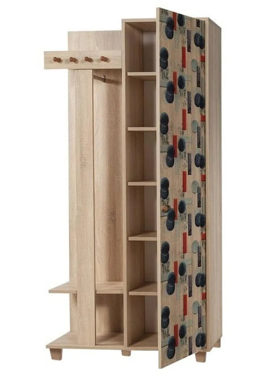 Cuier hol Hanah Home, PAL melaminat, 90 x 36 x 192 cm, stejar sonoma, 869VEL4837 — imaginea 2