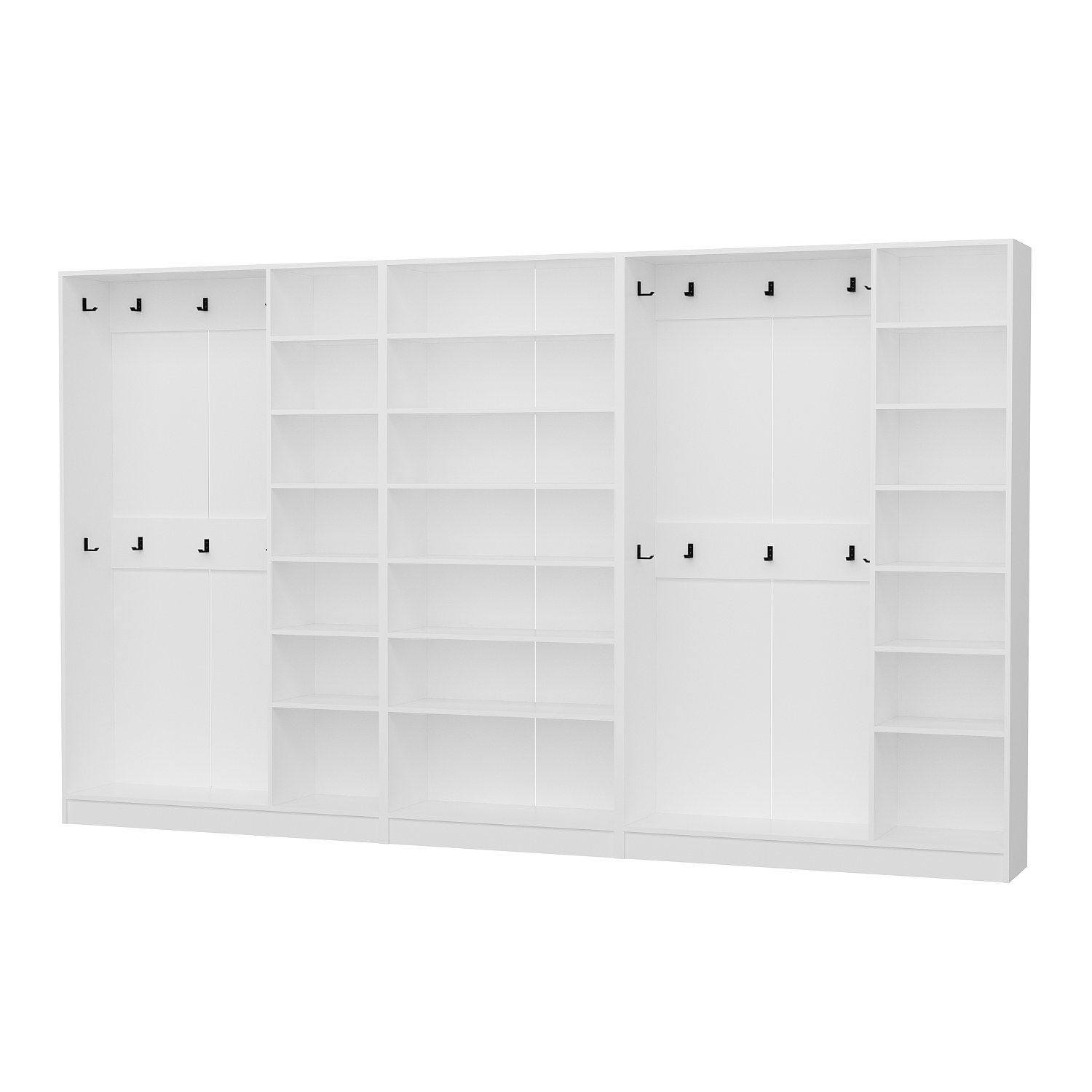 Cuier hol Hanah Home, PAL melaminat, 360 x 35 x 210 cm, alb, 506MNR3814 — imaginea 3