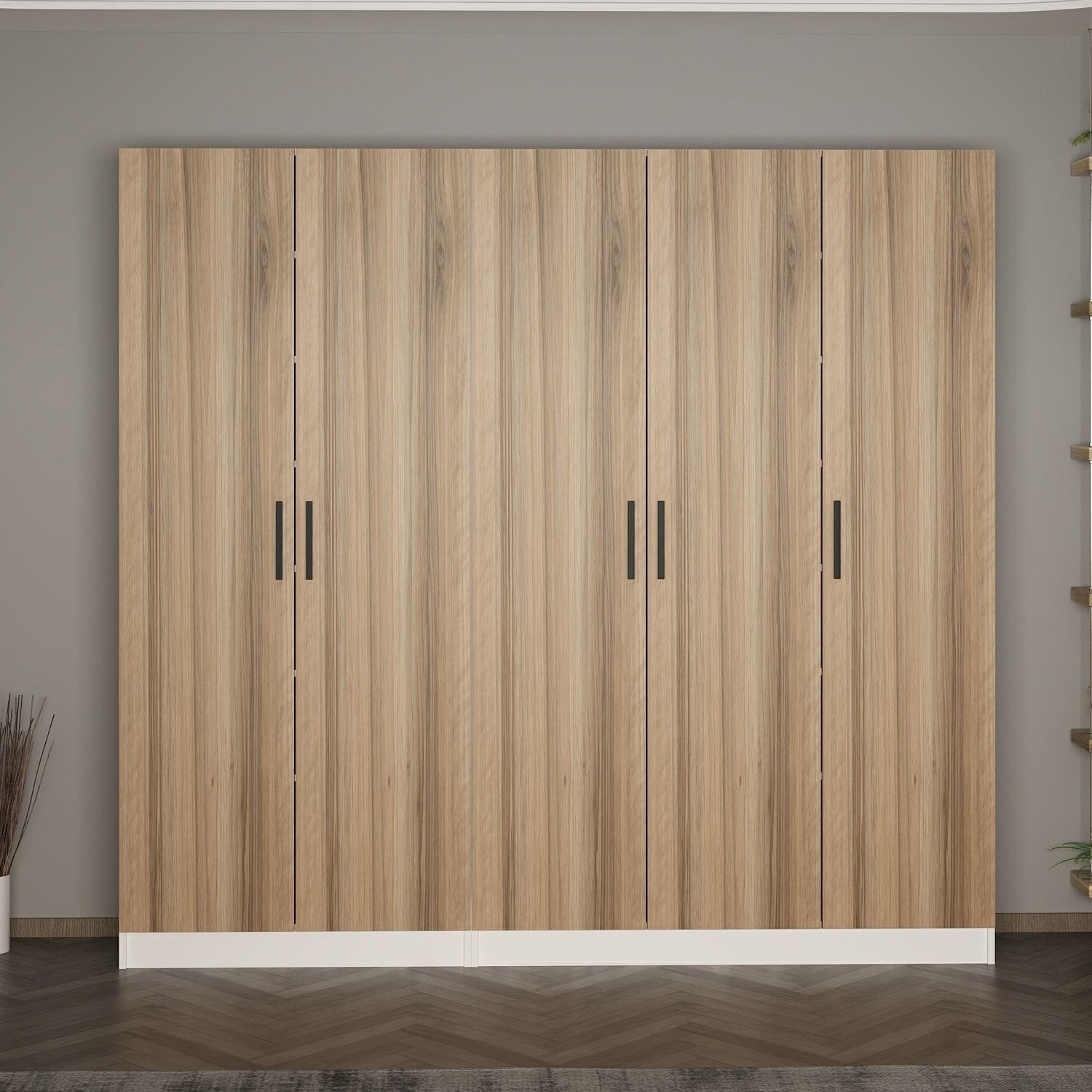 Cuier hol Hanah Home, PAL melaminat, 225 x 35 x 210 cm, nuc, 506MNR3197 — imaginea 7