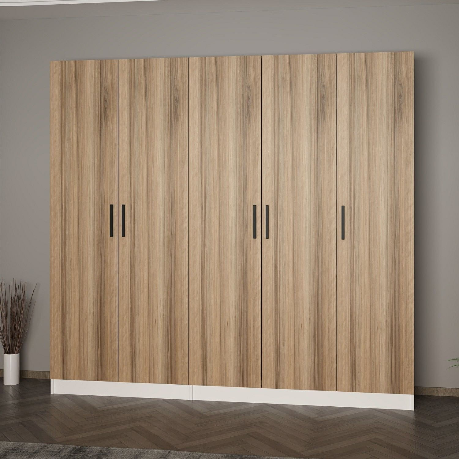 Cuier hol Hanah Home, PAL melaminat, 225 x 35 x 210 cm, nuc, 506MNR3197 — imaginea 8