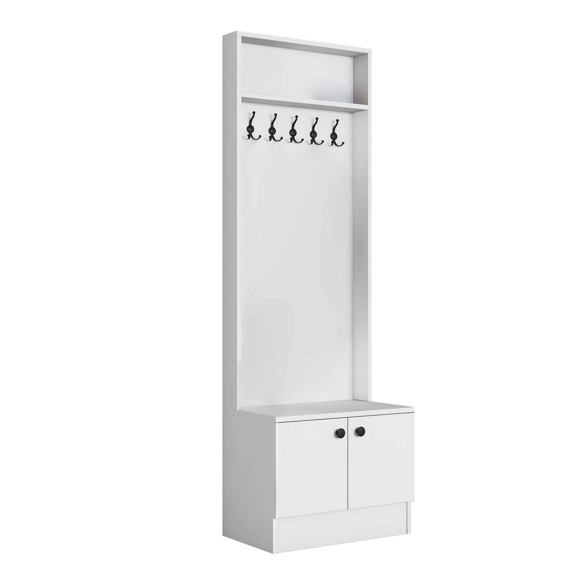 Cuier hol Hanah Home, PAL melaminat, 59.8 x 35.5 x 182.8 cm, alb, 893RAN5462 — imaginea 2