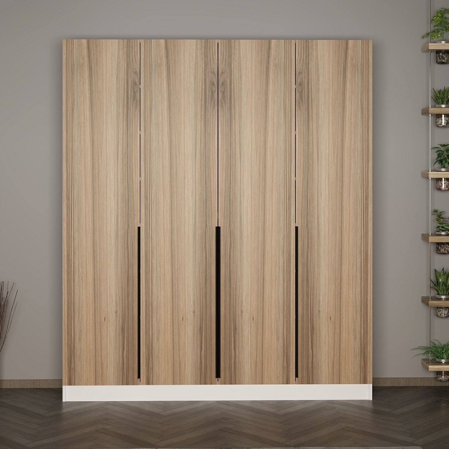 Cuier hol Hanah Home, PAL melaminat, 180 x 35 x 210 cm, nuc, 506MNR3252 — imaginea 4