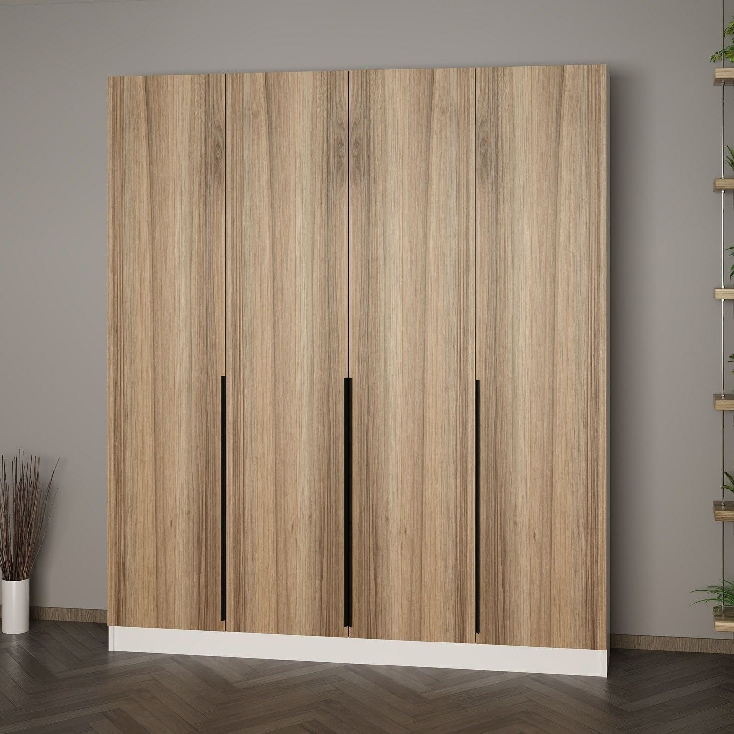 Cuier hol Hanah Home, PAL melaminat, 180 x 35 x 210 cm, nuc, 506MNR3252 — imaginea 8