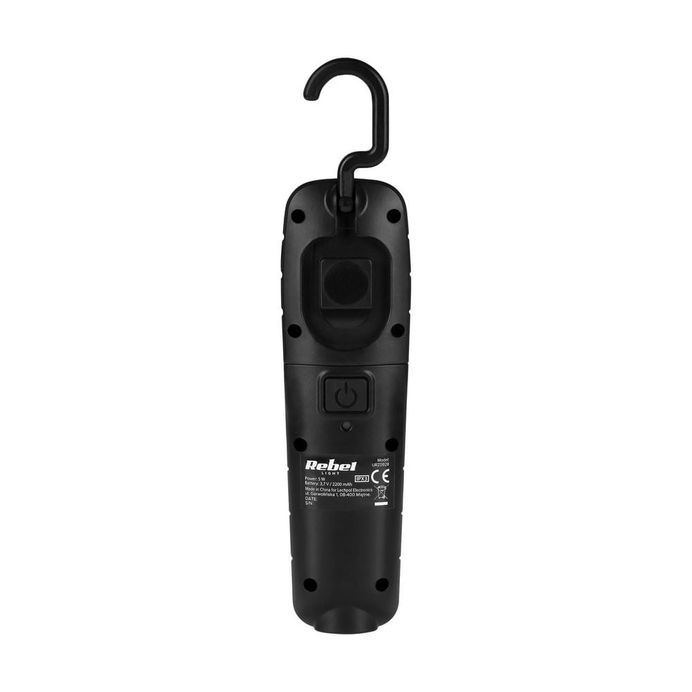 Lampa de lucru Rebel 5W COB, 300 lm, USB-C, 167x48x31mm — imaginea 6
