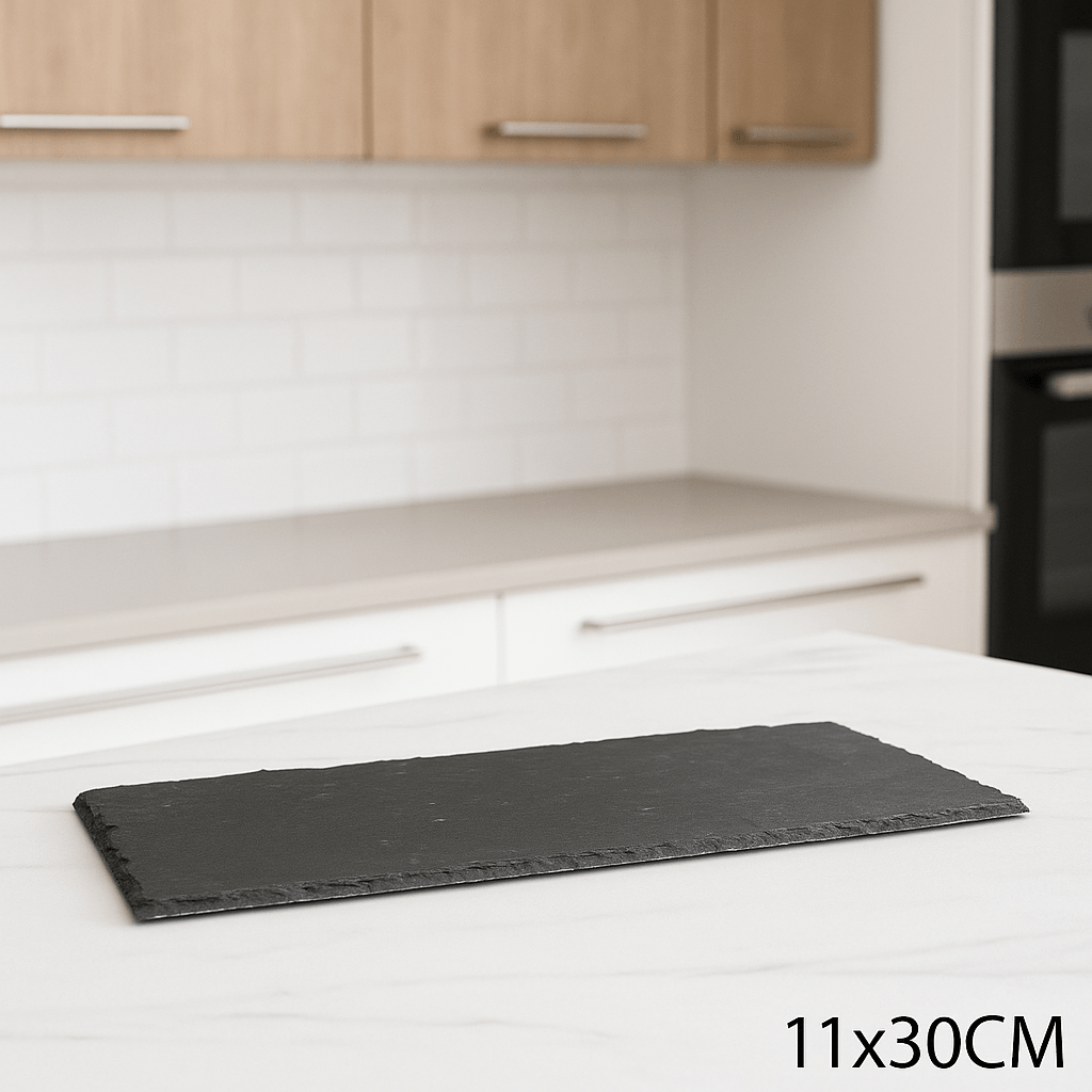 Platou servire Atmosphera ardezie, 11x30 cm, negru — imaginea 4