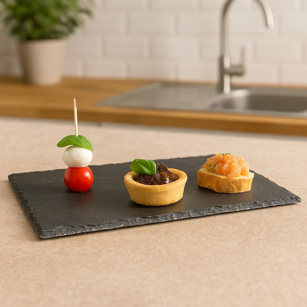 Platou servire Atmosphera din ardezie, 32x24 cm, negru — imaginea 2