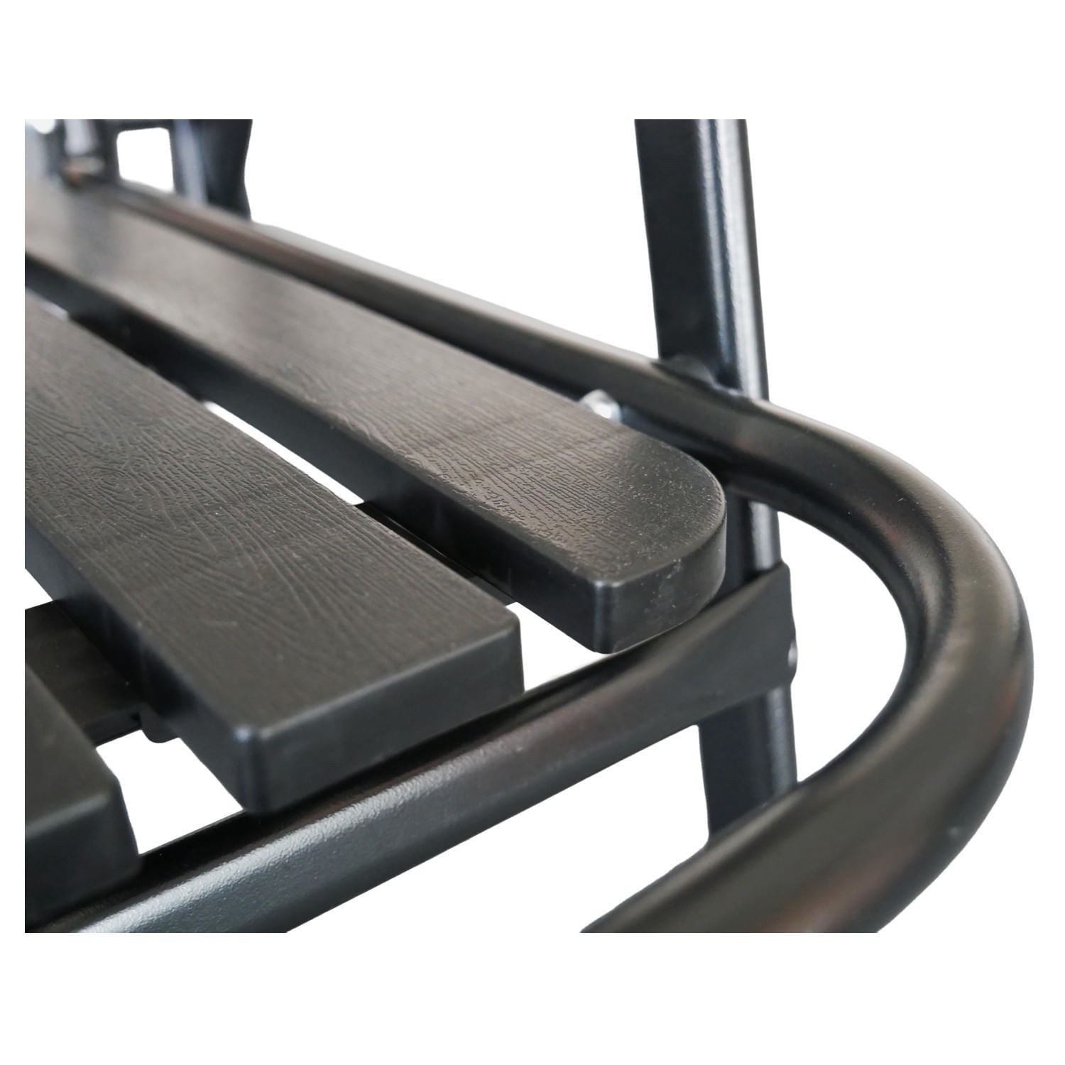 Scaun gradina pliabil cu cadru metalic si sezut PP, maxim 110 kg, 63x55x90 cm, negru — imaginea 6