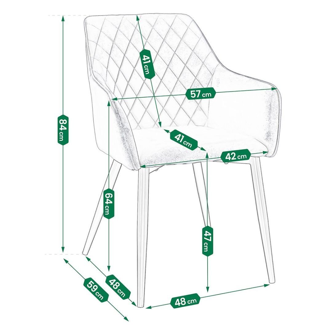 Scaun tapitat din catifea verde, APIS, cu picioare metalice – design modern, confortabil, brand Jumi — imaginea 4