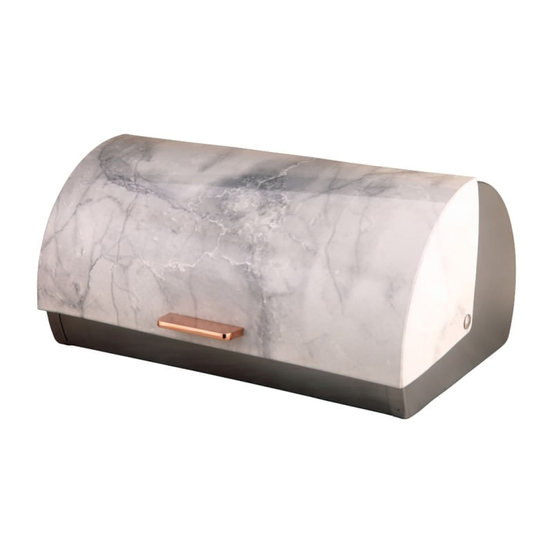 Cutie inox pentru depozitat paine si produse patiserie, Bohmann, 38.5x28x18.5cm, alba