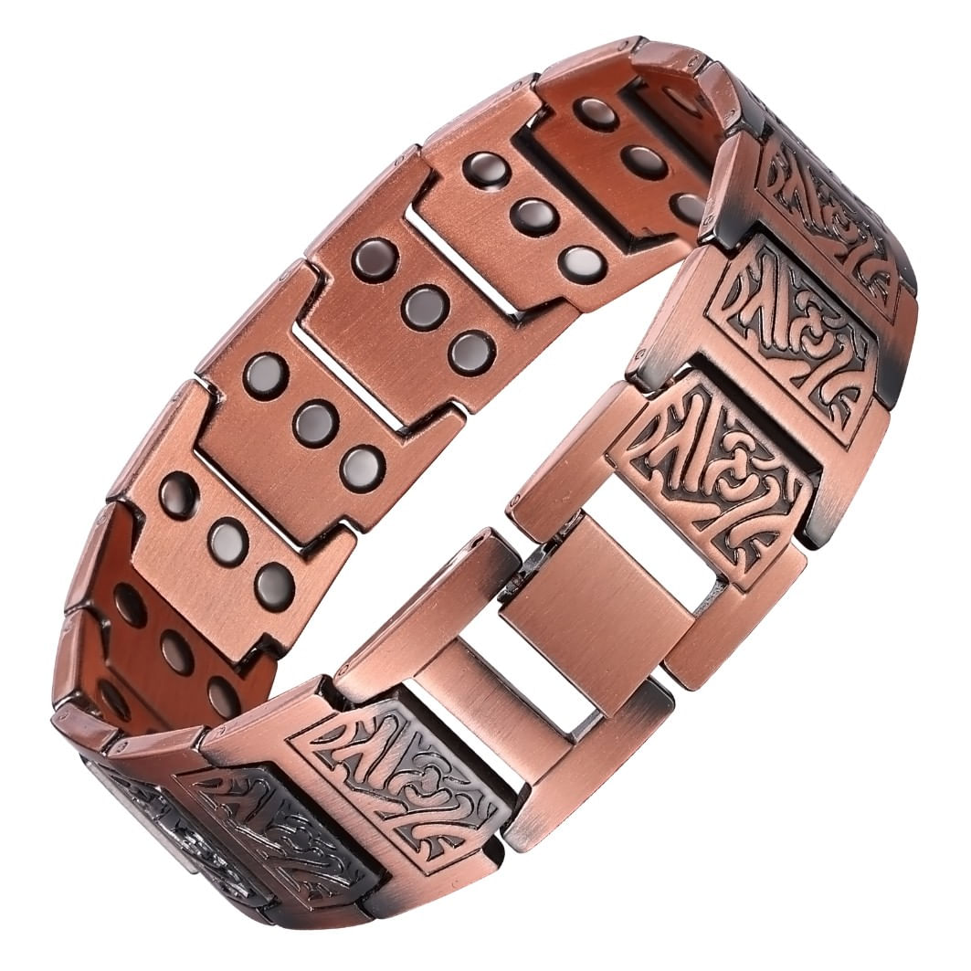 Brățară Terapeutică XTERRA® din Cupru Electrolitic 99,99% Pur cu 36 Magneți din Neodim | Model VS3360