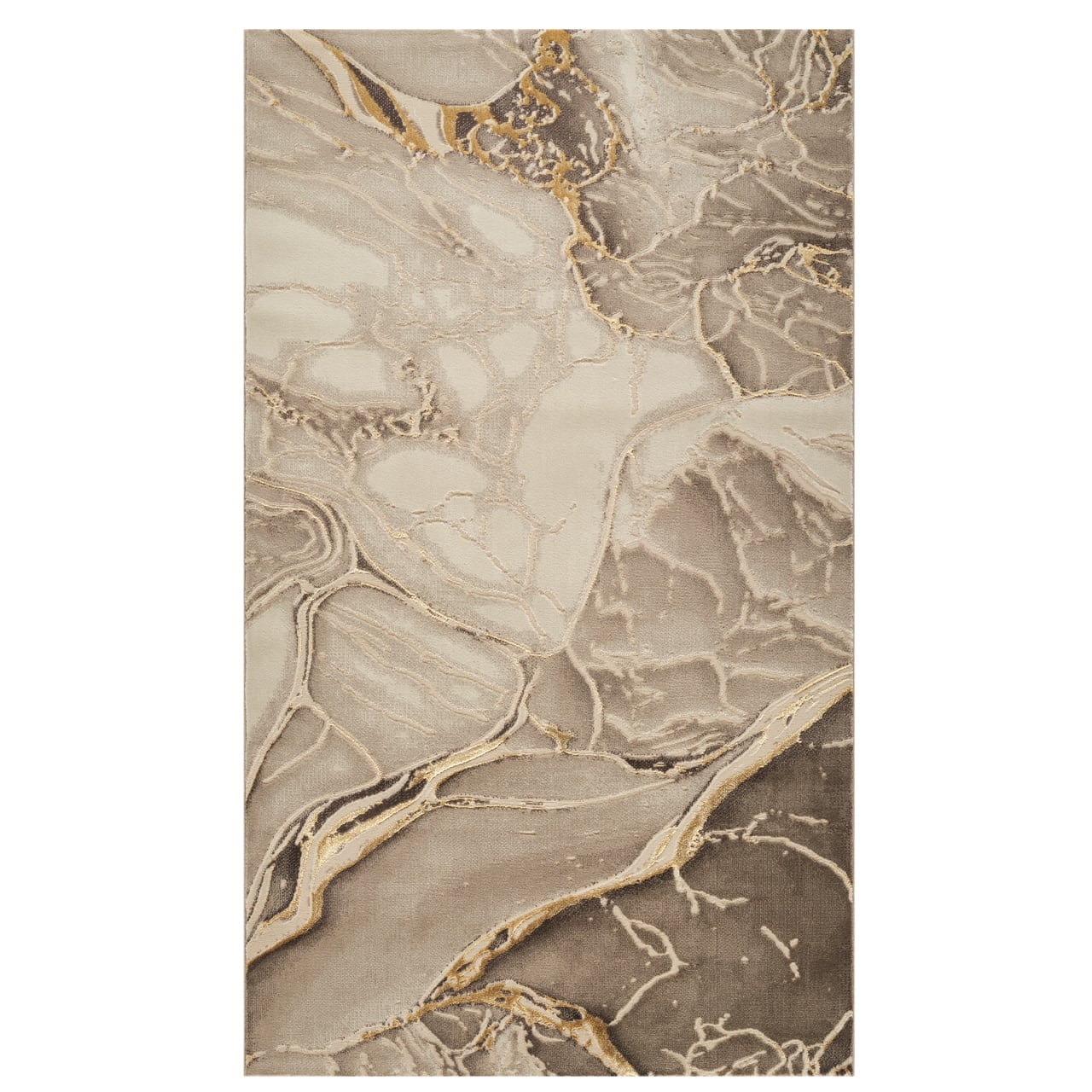 Covor Modern Living , Dormitor Dreptunghiular Marmara T156A Bej Gold