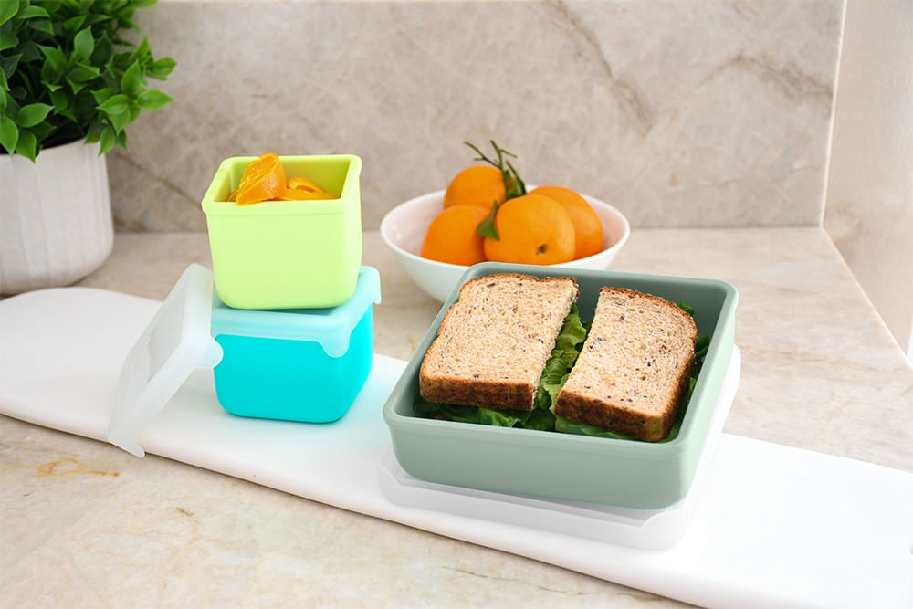 Recipient silicon pentru sandwich, melii luxe, sage